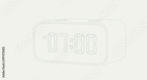 Digital alarm clock display time.