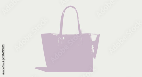 Lavender Womens Fashionable Large Handbag.
