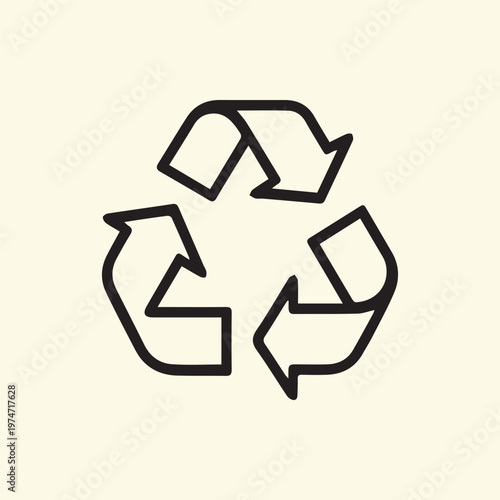 Embrace sustainable living with the universally recognized recycling symbol