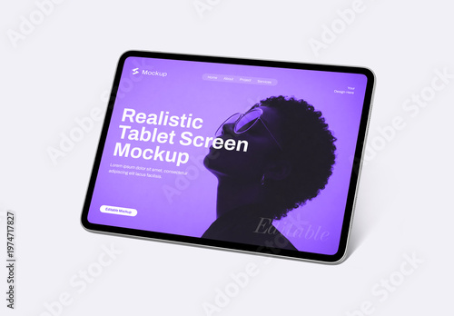 Tablet Device Mockup On White Background