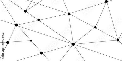 Technology abstract white digital background of connected dot with black line .many squares and rectangle shapes .Internet connection network high digital technology with connecting points and