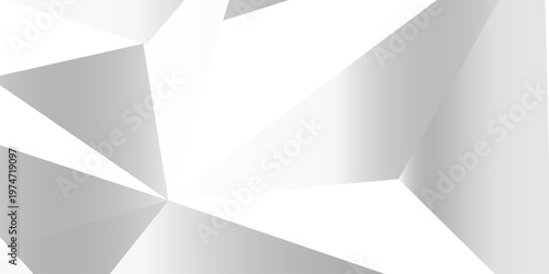 Abstract background with liens and triangles shape on white background. White and grey geometric overlapping rectangle pattern Geometric background soft shadows as patten ..White polygon textured .