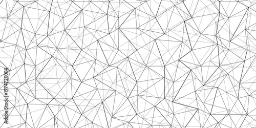 Abstract of simple gray line triangle pattern geometric background. Seamless geometric polygonal repeatable pattern swatch background, Trendy design vector background for web backdrop orpaper print.