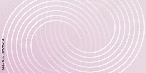 Abstract vector background with white concentric circles on a soft pink gradient. Modern and minimalistic design suitable for various creative projects.