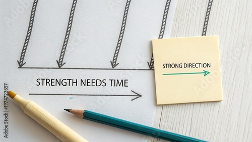 Diagram illustrating strength needing time for progressive development