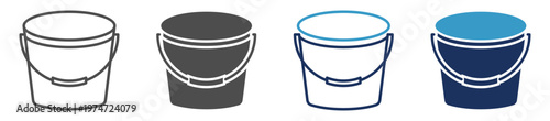 bucket multi purpose icon set
