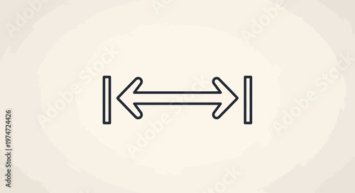 Arrows pointing left and right symbol.