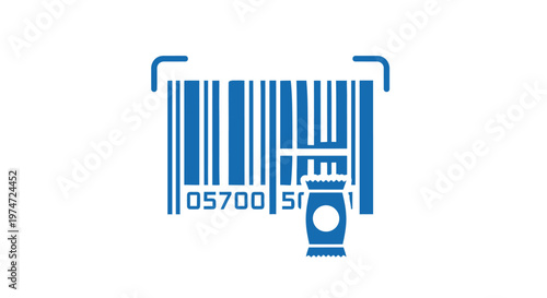 Barcode Scanner Symbol Technology Icon.
