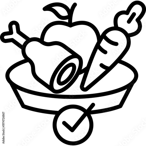 Clean Eating line icon