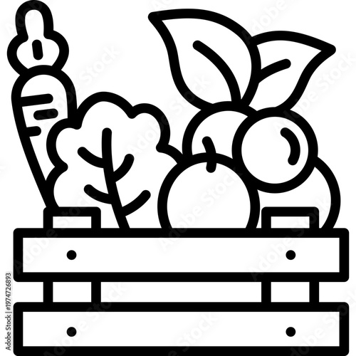 Organic Food line icon
