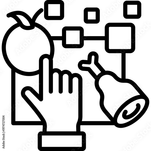 Portion Control line icon