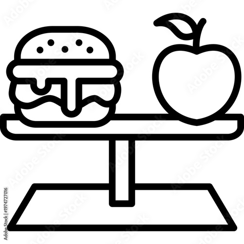 Food Balance line icon