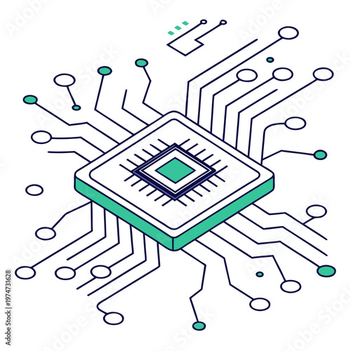 Central processing unit circuit board concept with back end with artificial intelligence