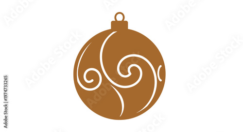 Brown Christmas Tree Bauble Decoration.