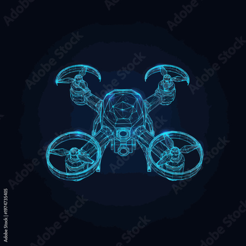 Drone Quadcopter Robot Aircraft Design.
