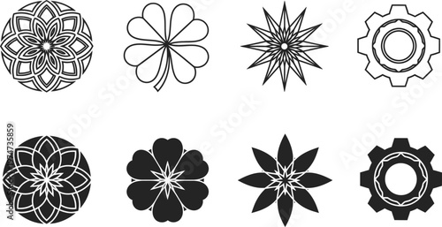 Elegant armchair outline editable vector illustration collection set for interior design furniture concepts