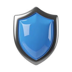 blue shield icon with gray border