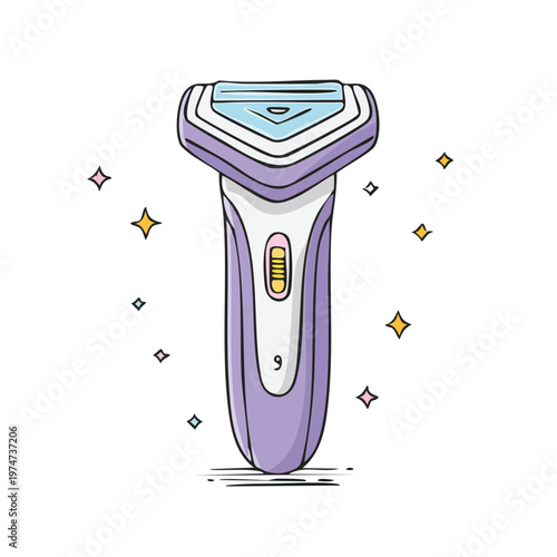 Modern Electric Shaver with Sparkling Effects for Smooth Skin and Personal Care
