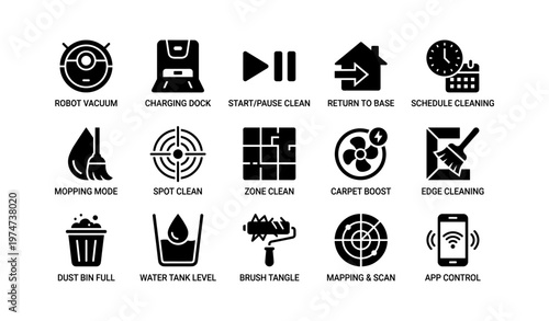 Robot vacuum symbols: functions and features explained