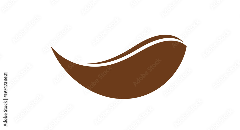 Fototapeta premium Brown Chocolate Wave Logo Design.