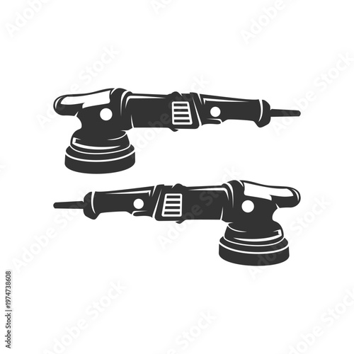  Automotive Car Wash Logo Cleaning Service Detailing Foam Silhouette Black Vector Design Car Polisher Machine Vector