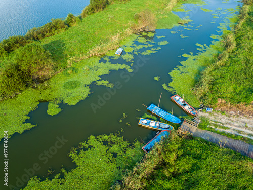 전남 영산강의 나루터와 어선