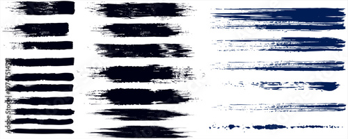 Beautiful Brush vector collection. Grunge Elements - Brush strokes, ink paint brush, grunge lines.