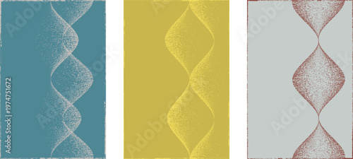 Abstract grain noise wave texture background with soft curved lines useful for posters, overlays. Minimal organic flow lines with subtle grainy texture. Fluid noised curves effect. Vector
