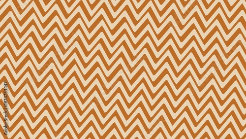 Bold Zigzag Pattern in Brown and Cream