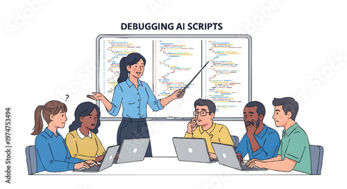 teamwork coding collaboration debugging concept