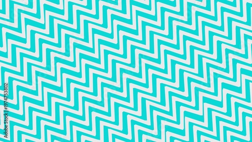 Vibrant Blue Turquoise Zigzag Pattern
