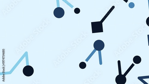 Abstract Scientific Abstract Shapes in Light Blue Studio