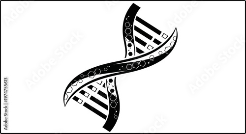 Abstract DNA Helix Illustration