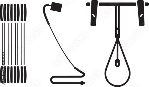 Technical Drawing Set of Professional Dental Hand Instruments and Periodontal Scaling Tools