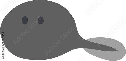 かわいいおたまじゃくしのイラスト