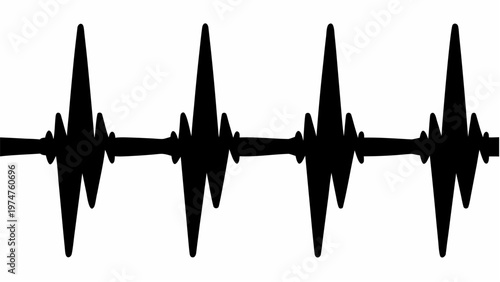 Barbed wire transforming into a stylized heartbeat rhythm on white background symbolizing hope and resilience