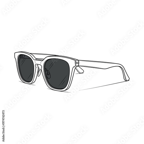 Sunglasses with dark lenses and frames.