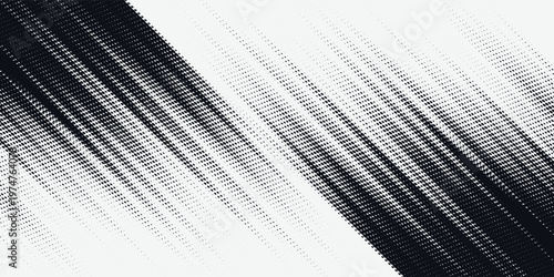 Dynamic sports abstract background with black halftone speed lines on white. Energetic vector design perfect for racing, fitness branding, athletic posters, and fast-motion digital wallpapers.