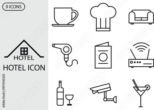 Hotel icon. 