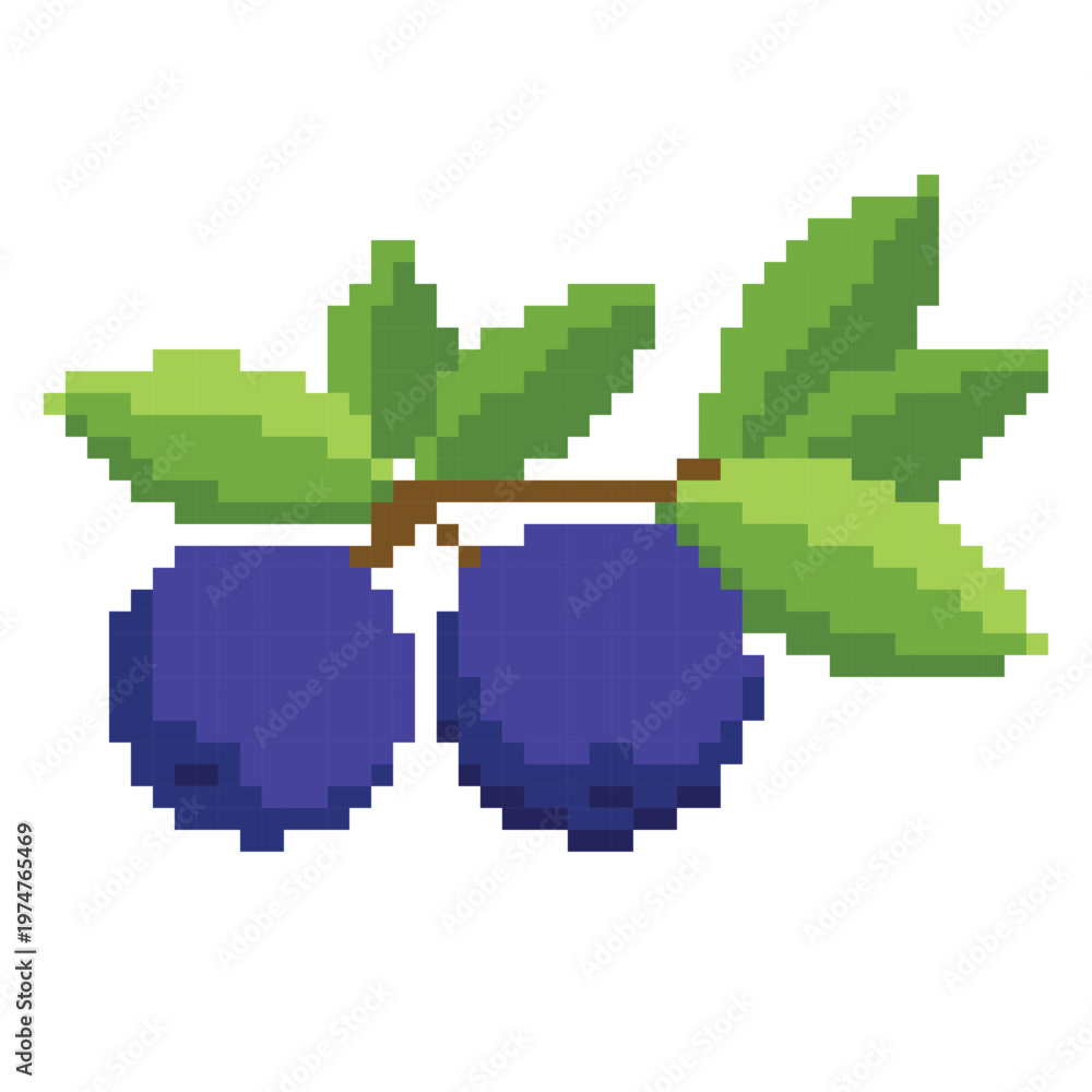 Fototapeta premium Pixel Art Huckleberry - Pixel Boyama Art Sample