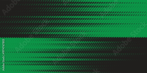 High-energy sports abstract background with green and black halftone speed lines. Intense vector design perfect for racing, soccer branding, athletic posters, and fast-motion digital wallpapers.