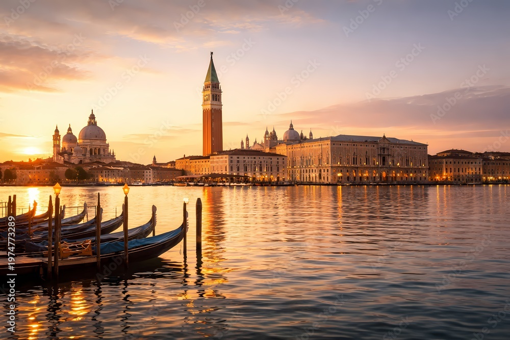 Fototapeta premium Golden Horizon of Venice