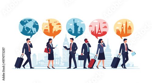 Diverse students in school uniforms holding digital tablets while standing together in front of their school building.