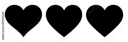 Favorite heart icon set with solid black icon on white background featuring heart, icon, favorite selector with love and symbol