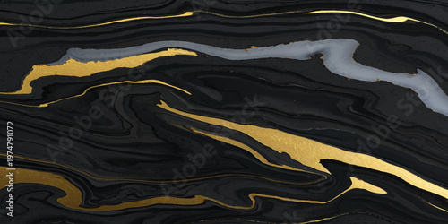 Luxury black and white fabric texture backgrounds with smooth flowing silk satin waves and soft textile patterns for a dark material design backdrop