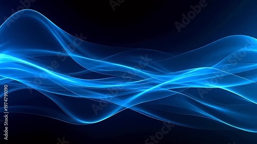 Digital technology blue wave curve abstract 
background