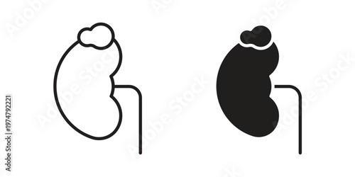 Adrenal gland icon for graphic and web design. EPS10