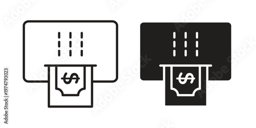 atm cash icon for graphic and web design. EPS10