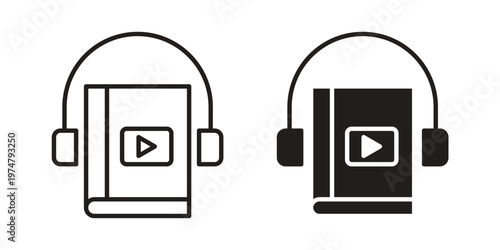 Audiobook icon for graphic and web design. EPS10