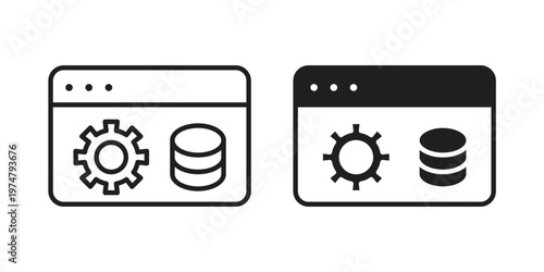 Backend icon for graphic and web design. EPS10